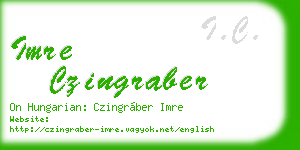 imre czingraber business card